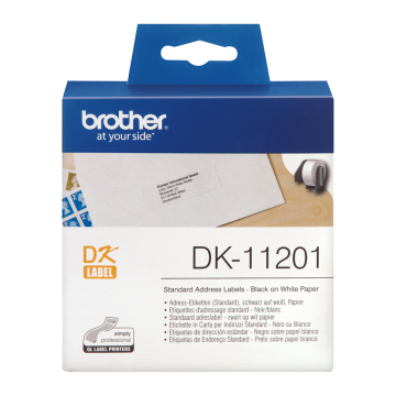 DK-11201 29X90mm 400'lü Standart Adres Etiketi (DK Serisi, Termal)