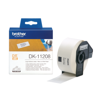 DK-11208 38X90mm 400'lü Geniş Adres Etiketi (DK Serisi, Termal)