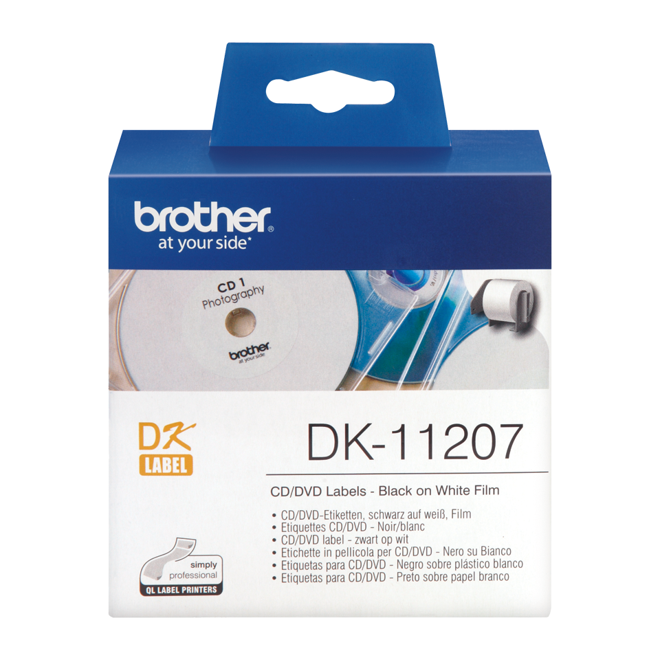 DK-11207 58x58mm CD Etiketi 100'lü (DK Serisi, Termal)