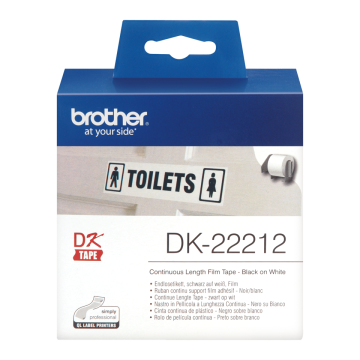 DK-22212 62mm Beyaz, Sürekli Form, Dayanıklı Film Etiket, 15 Metre (DK Serisi, Termal)