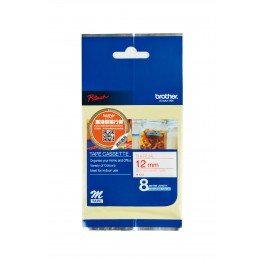 M-K232 12mm Beyaz üzerine Kırmızı Etiket (M-Tape)