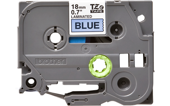 TZe-541 18mm Mavi üzerine Siyah Laminasyonlu Etiket (TZe Tape)