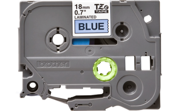 TZe-541 18mm Mavi üzerine Siyah Laminasyonlu Etiket (TZe Tape)