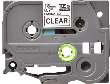 TZe-141 18mm Şeffaf üzerine Siyah Laminasyonlu Etiket (TZe Tape)