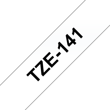 TZe-141 18mm Şeffaf üzerine Siyah Laminasyonlu Etiket (TZe Tape)