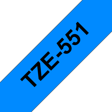 TZe-551 24mm Mavi üzerine Siyah Laminasyonlu Etiket (TZe Tape)