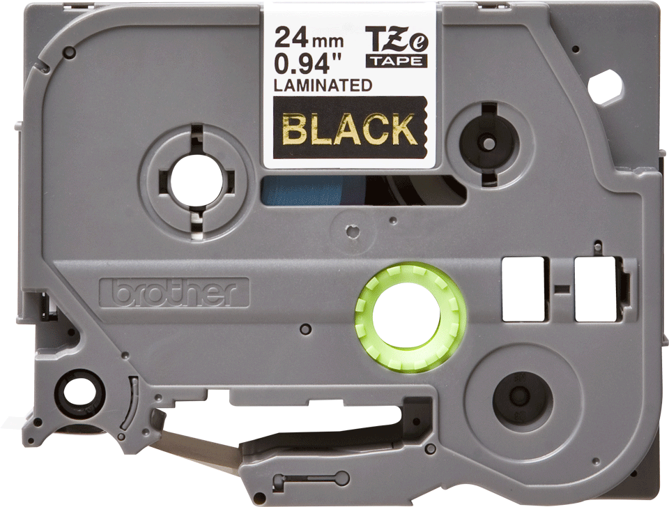 TZe-354 24mm Siyah üzerine Altın Laminasyonlu Etiket (TZe Tape)