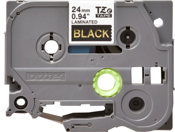 TZe-354 24mm Siyah üzerine Altın Laminasyonlu Etiket (TZe Tape)