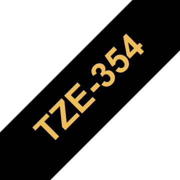TZe-354 24mm Siyah üzerine Altın Laminasyonlu Etiket (TZe Tape)