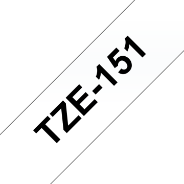 TZe-151 24mm Siyah üzerine Şeffaf Laminasyonlu Etiket (TZe Tape)