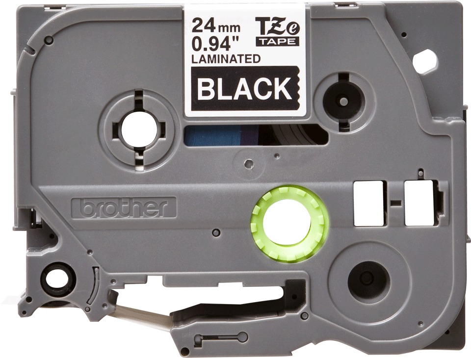 TZe-355 24mm Siyah üzerine Beyaz Laminasyonlu Etiket (TZe Tape)