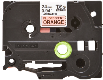 TZe-B51 24mm Fosforlu Sarı üzerine Siyah Laminasyonlu Etiket (TZe Tape)