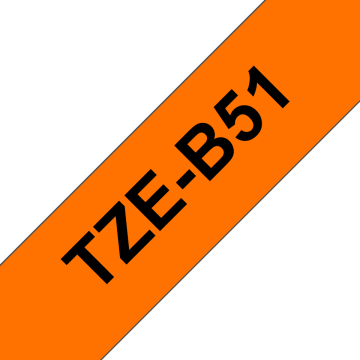 TZe-B51 24mm Fosforlu Sarı üzerine Siyah Laminasyonlu Etiket (TZe Tape)