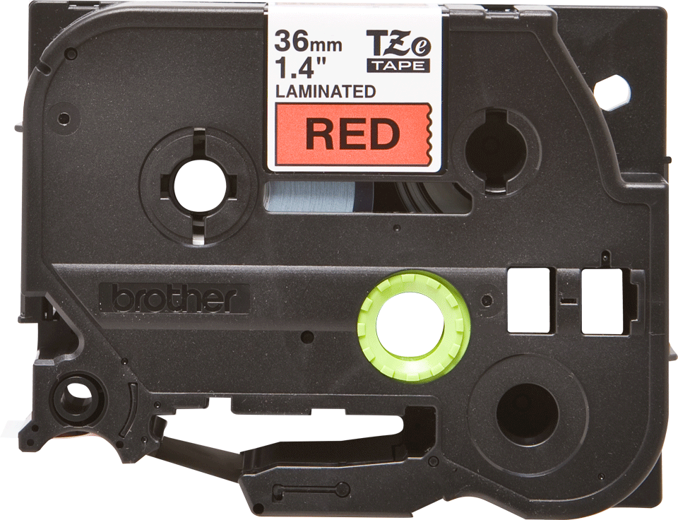 TZe-461 36mm Kırmızı üzerine Siyah Laminasyonlu Etiket (TZe Tape)