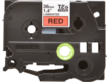 TZe-461 36mm Kırmızı üzerine Siyah Laminasyonlu Etiket (TZe Tape)