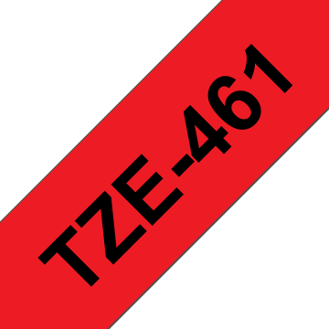TZe-461 36mm Kırmızı üzerine Siyah Laminasyonlu Etiket (TZe Tape)