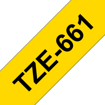 TZe-661 36mm Sarı üzerine Siyah Laminasyonlu Etiket (TZe Tape)
