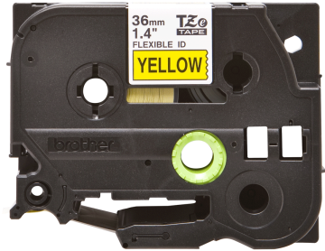TZe-FX661 36mm Sarı üzerine Siyah Esnek Laminasyonlu Etiket (TZe Tape)