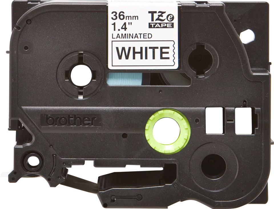 TZe-261 36mm Beyaz üzerine Siyah Laminasyonlu Etiket (TZe Tape)