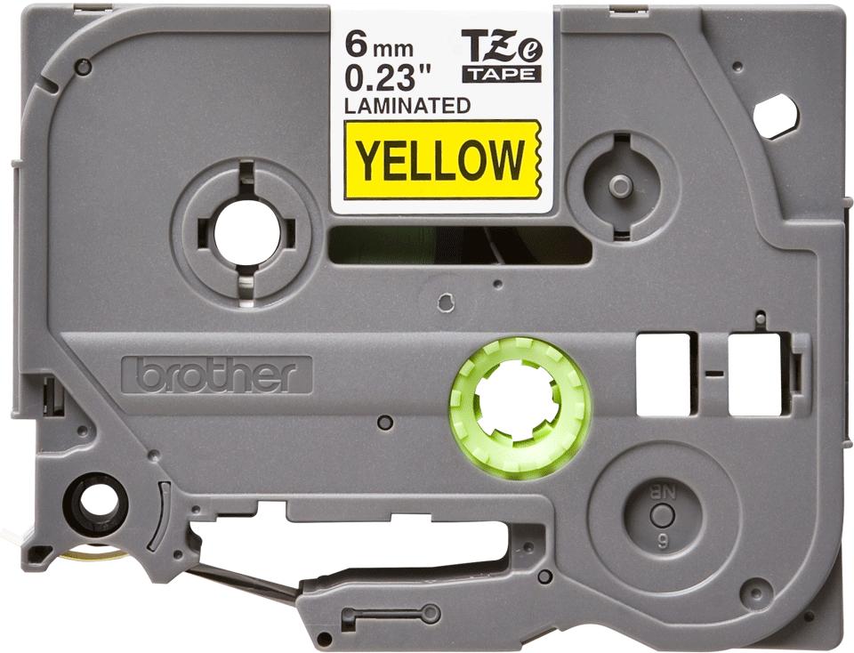 TZe-611 6mm Sarı üzerine Siyah Laminasyonlu Etiket (TZe Tape)