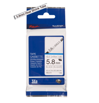 HSe-211 6 mm Beyaz üzerine Siyah Isı ile Daralan Makaron (HSe Tube)