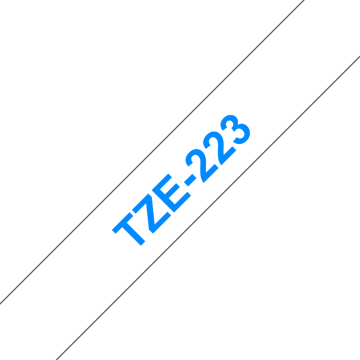 TZe-223 9mm Beyaz üzerine Mavi Laminasyonlu Etiket (TZe Tape)