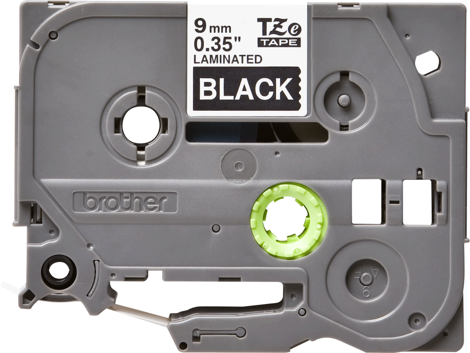 TZe-325 9mm Siyah üzerine Beyaz Laminasyonlu Etiket (TZe Tape)
