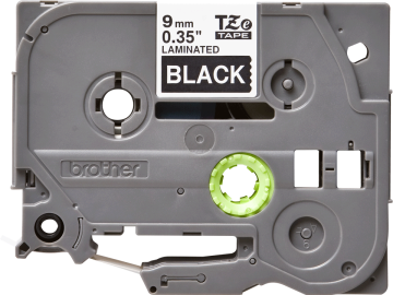 TZe-325 9mm Siyah üzerine Beyaz Laminasyonlu Etiket (TZe Tape)