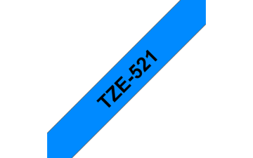 TZe-521 9mm Mavi üzerine Siyah Laminasyonlu Etiket (TZe Tape)