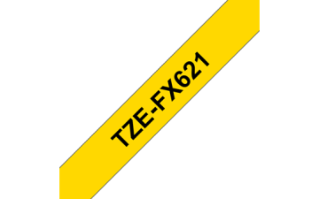 TZe-621 9mm Sarı üzerine Siyah Laminasyonlu Etiket (TZe Tape)