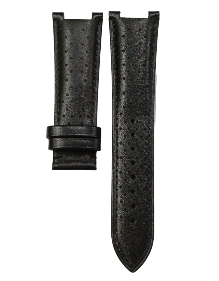 Versace 24mm Siyah Deri Saat Kordonu