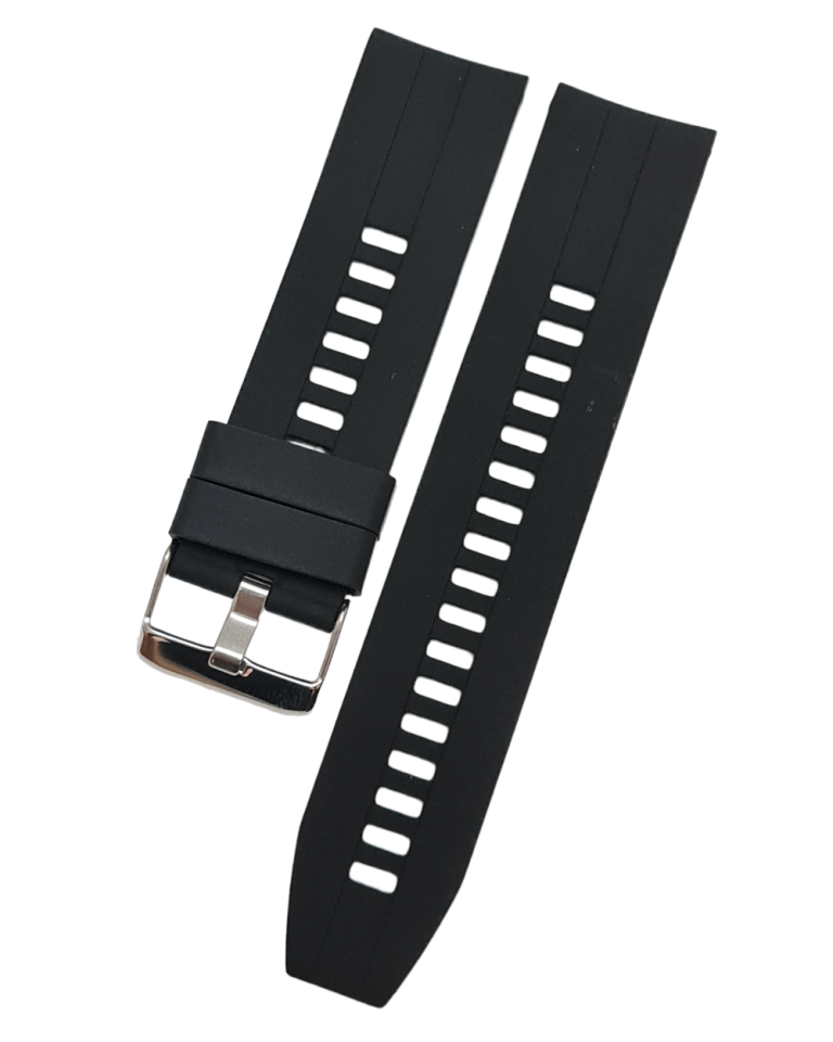 Akıllı Saat İçin 22mm Siyah Renkte Silikon Saat Kordonu