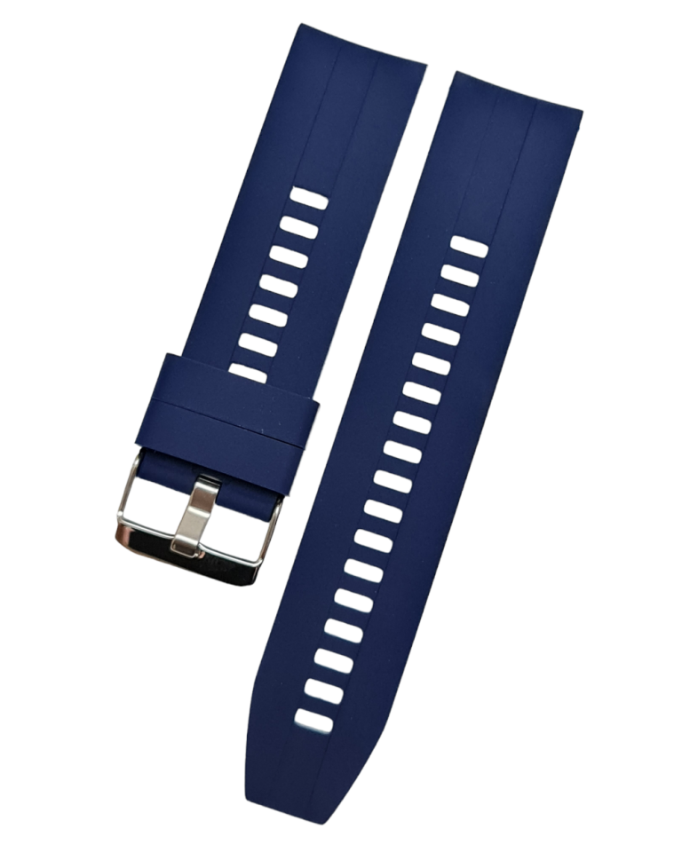Akıllı Saat İçin 22mm Mavi Renkte Silikon Saat Kordonu
