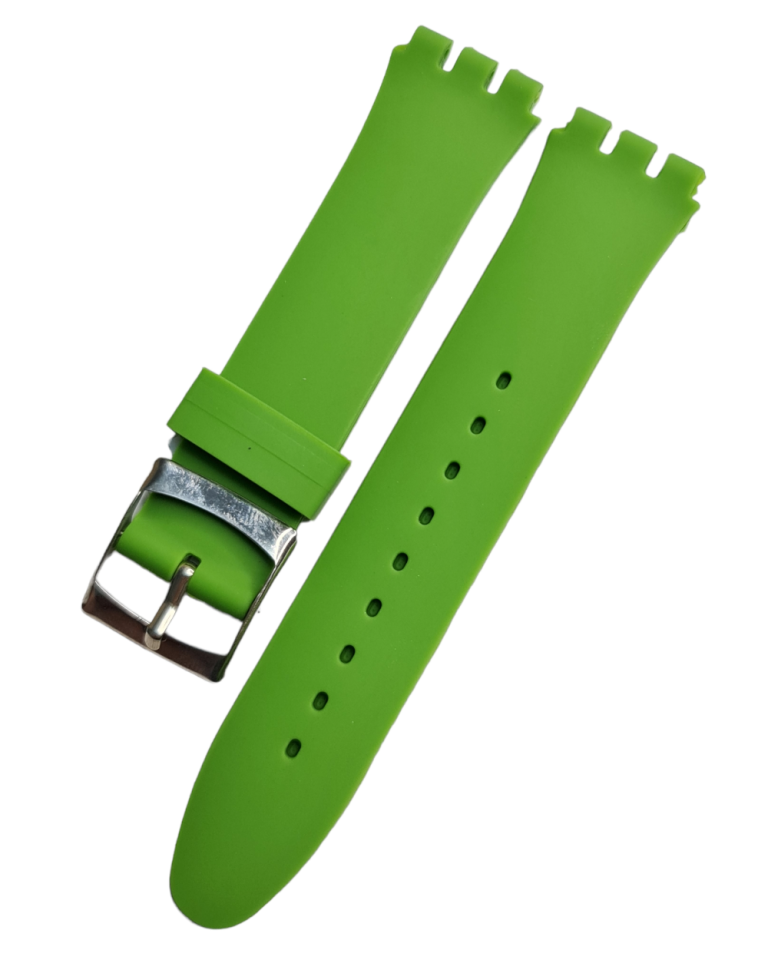 Swatch Uyumlu 19mm Açık Yeşil Silikon Saat Kordonu