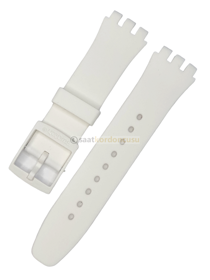 Swatch Susw400 Beyaz Renk Silikon Saat Kordonu