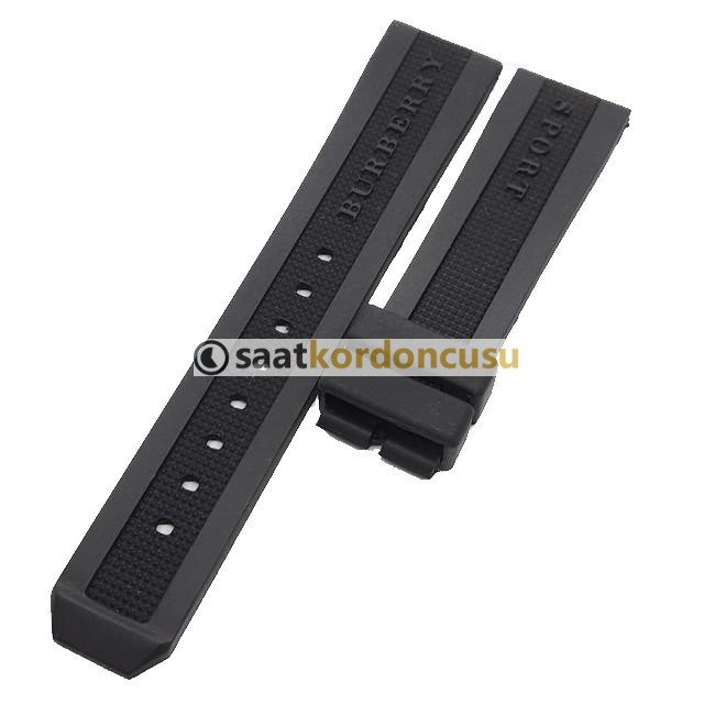 Burberry bu7713 Black Silicone Watch Strap