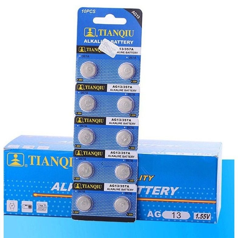 TIANQIU 200 Pieces Lr44 Ag13 357 Device and Watch Battery