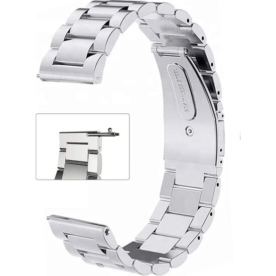 20mm Akıllı Saatler İçin Çelik Renk Metal Saat Kordonu
