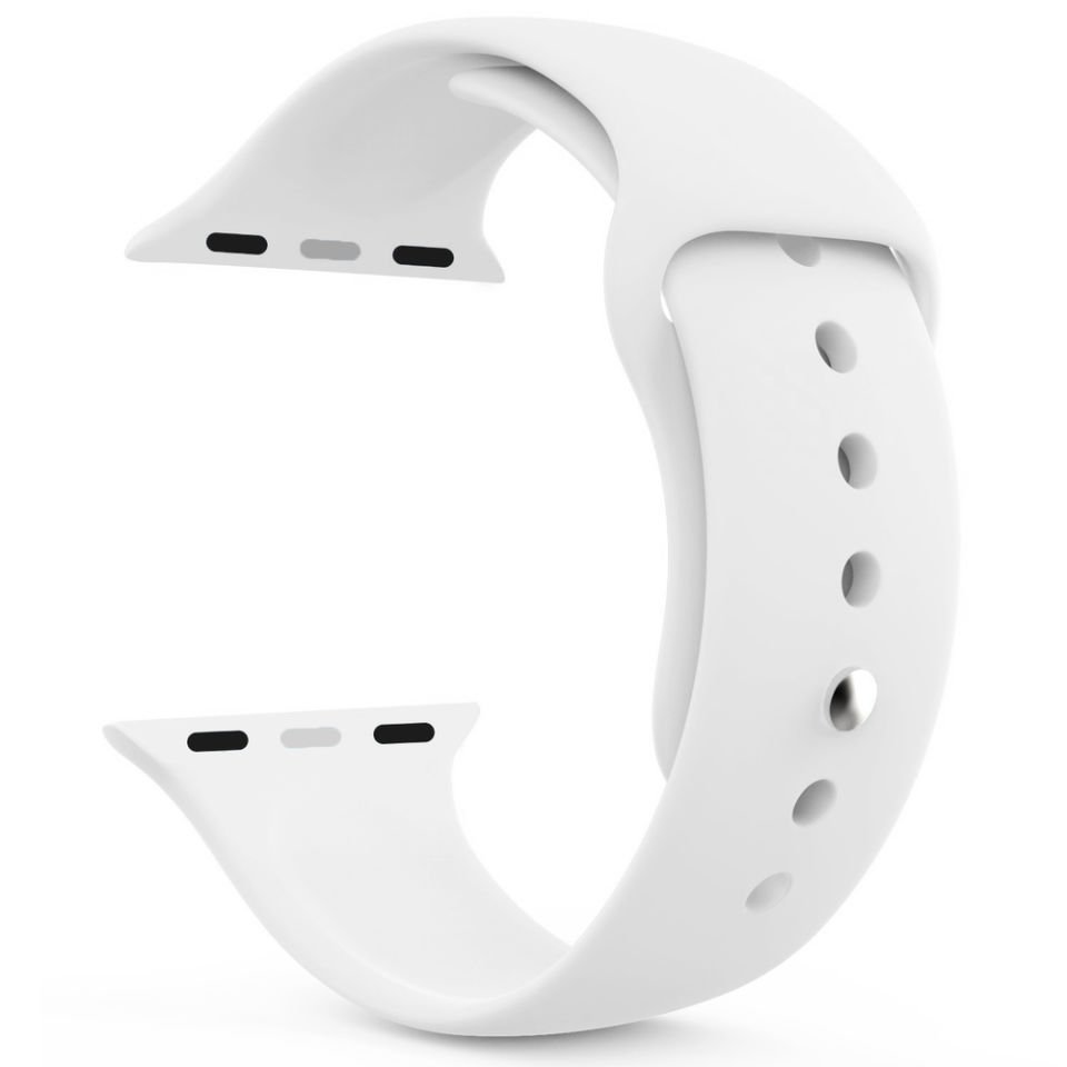 Apple Watch 42 44 45mm Beyaz Silikon Akıllı Saat Kordonu