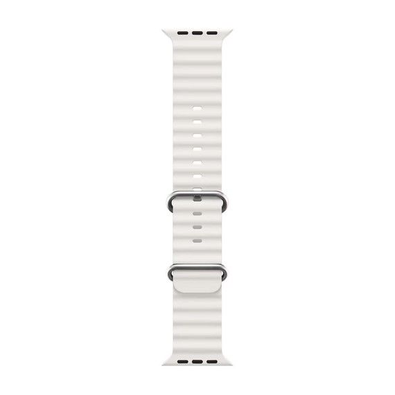 Apple Watch Ocean Loop Ultra Beyaz Silikon Kordon 5 6 7 8 42mm 44mm 49mm