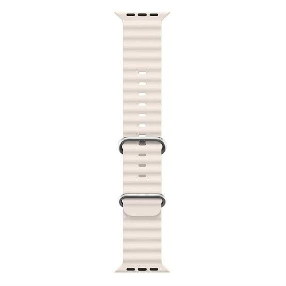 Apple Watch Ocean Loop Ultra Krem Silikon Kordon 5 6 7 8 42mm 44mm 49mm