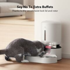 PETLIBRO İki Kedi ve Köpek İçin Otomatik Kedi Maması Dispenseri 5L - Beyaz