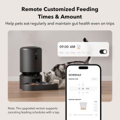 PETLIBRO Otomatik Kedi Mama Kapları, 5G WiFi Evcil Hayvan Besleyici - Siyah