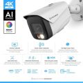 Amcrest UltraHD 4K (8MP) IP PoE AI 15fps Kamera Beyaz White