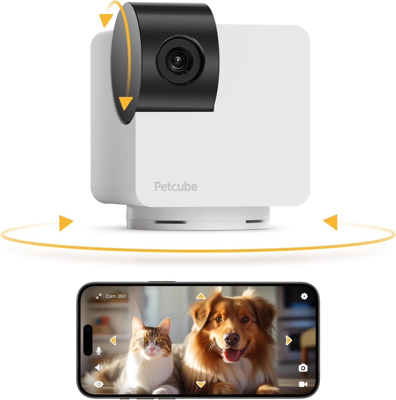 Petcube Cam 360 Kamera - Üstün Etkileşimli WiFi Evcil Hayvan ve Ev Güvenliği