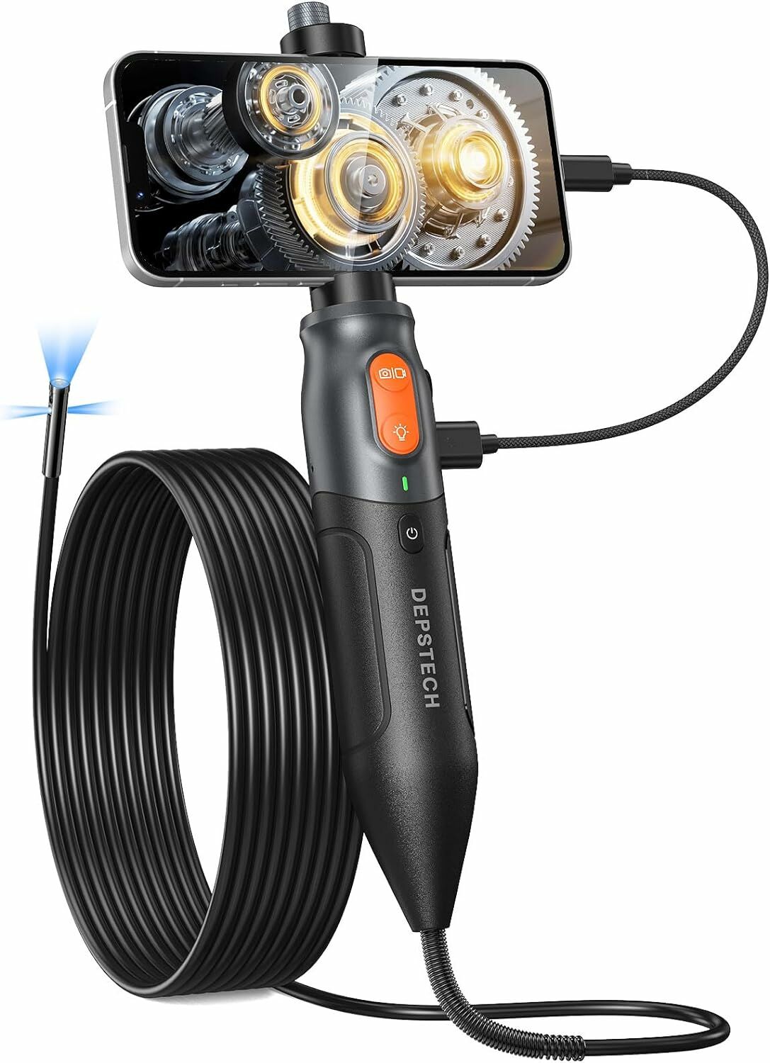 DEPSTECH 1080P Işıklı Üç Lensli Endoskop Kamera - 3m Kablo - 8mm