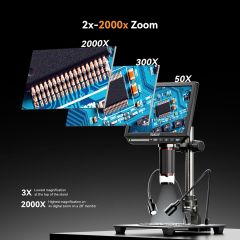 Elikliv EM4K 8 Inc 4K Dijital Mikroskop 2000x, 52MP HDMI Mikroskop