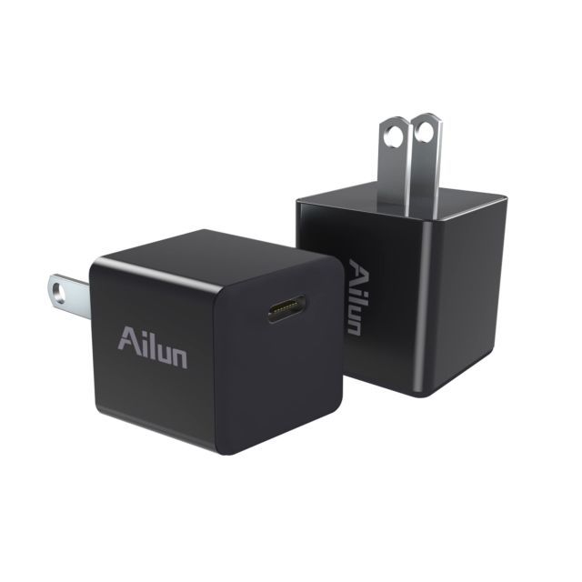 Ailun 2Pack 20W USB C Güç Adaptörü Black