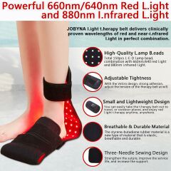JOBYNA Kırmızı Işık ve Kızılötesi Işık, Ayak veya Vücut için, 640/660nm Kırmızı Işık