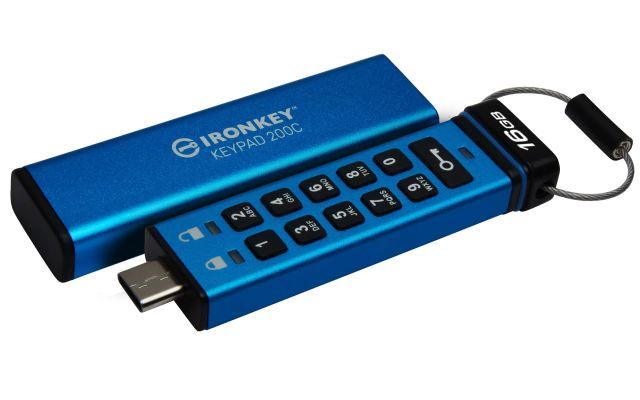 Kingston Ironkey Keypad 200 USB-C 16GB Encrypted Flash Bellek 16 GB